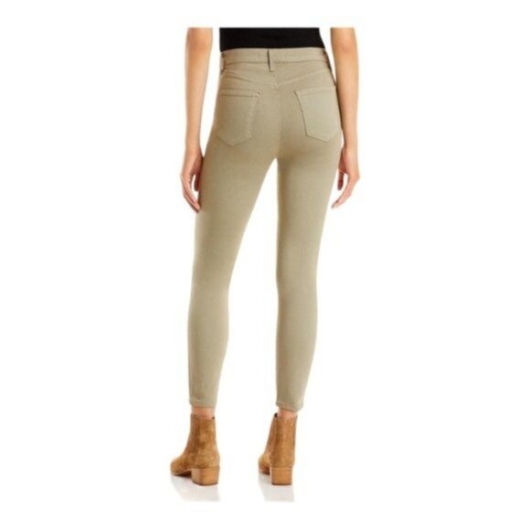 J BRAND Lillie Button Fly Cropped Skinny High Waist Jeans in Mauz Green - NWT - Picture 2 of 6